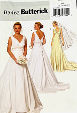 NEW Uncut Butterick Pattern 5462 Bridal Gown Wedding Dress 8 10 12 14