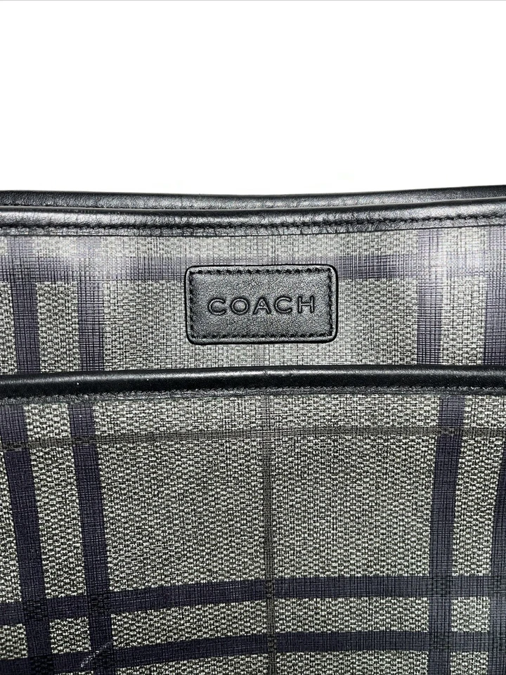 COACH F71061 Tattersall PVC Tech Messenger/Crossbody Unisex Bag Work Play Preppy - Image 3 of 4
