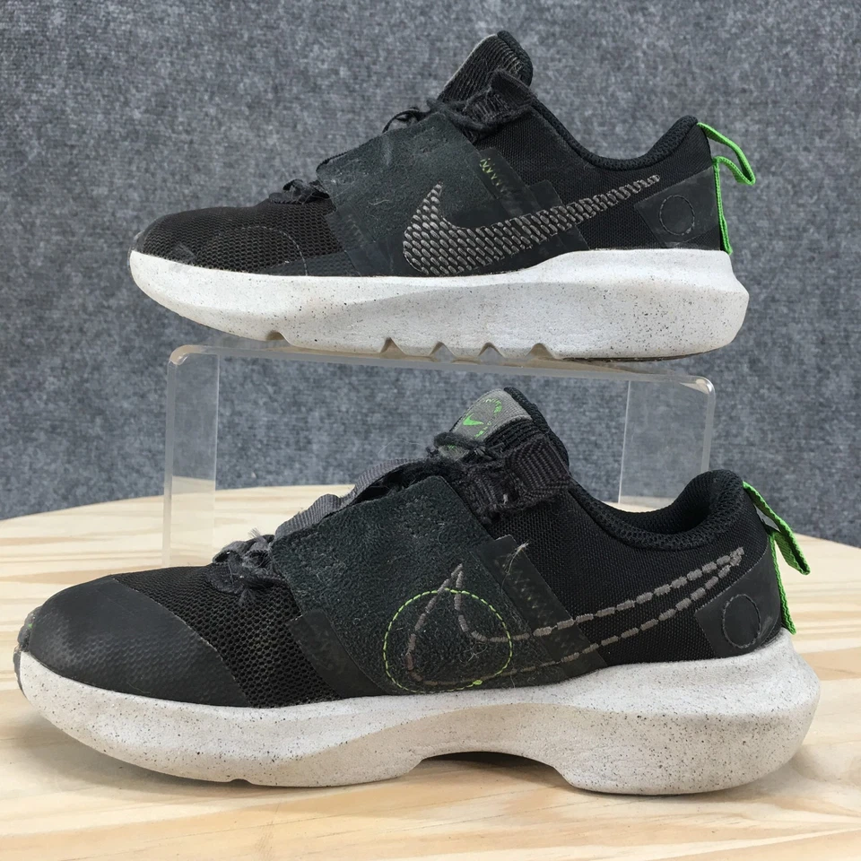 Nike Zapatos Juveniles 1.5 Crater Impact Tenis Negro Con Cordones Parte Superior Baja DB3552-001 Foto 2 de 4