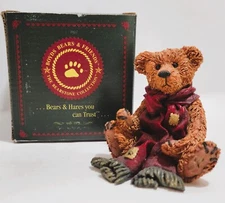 1993 Boyd's Bears and Friends Figurine Grenville with Red Scarf 2 1/2" in box