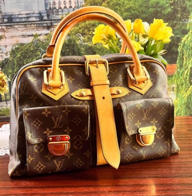 100% Louis Vuitton Manhattan M40025 Monogram Canvas Handtasche GM Pre-loved Vintage