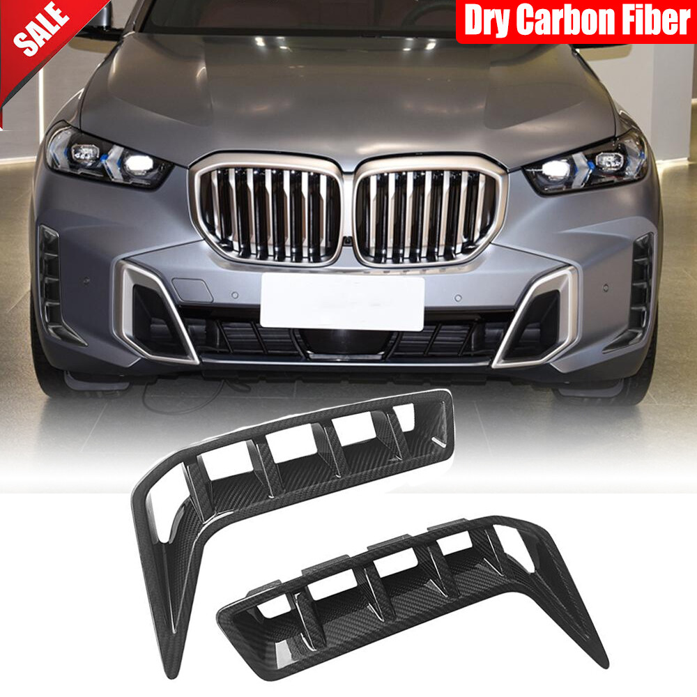 For BMW X5 G05 M50i M60i 23-25 Dry Carbon Front Side Fender Air Vent Trim Covers