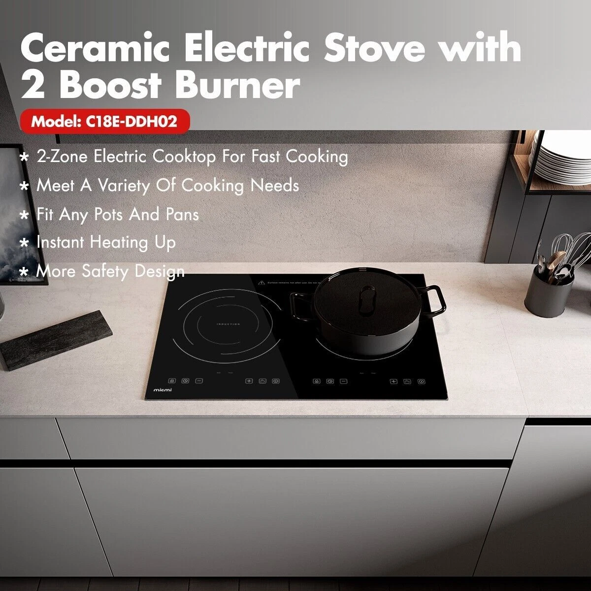 Induction Cooktop, thermomate Built-in Radiant Electric Stove Top，9 Power  Levels | eBay