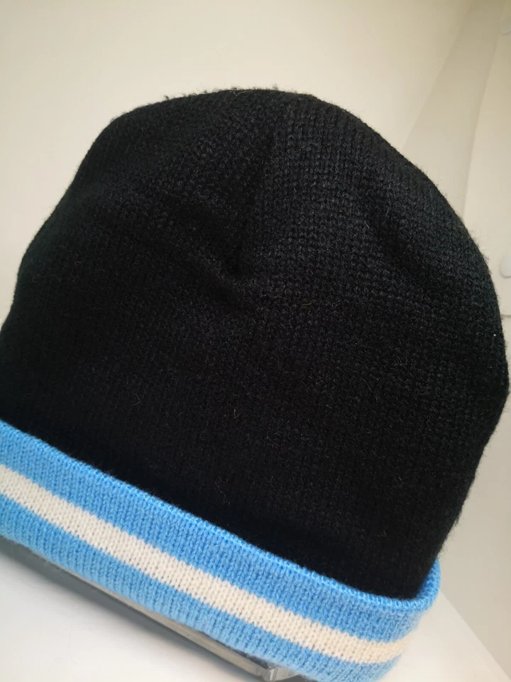 De Colección Reebok| Hecho en Taiwán Sombrero de Invierno Gorro Acrílico Negro Bloque de Color  Foto 3 de 4