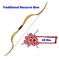 18lb Traditional Recurve Bow NIKA Archery Meng Yuan Crab Bows Shooting Practise