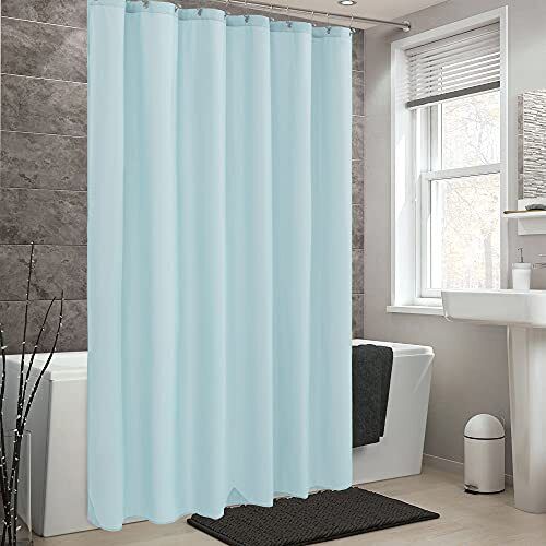 Long Fabric Shower Curtain Liner Waterproof 72" X 74" Soft & Lightweight Longer - Picture 6 of 7