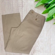 Vintage Talbots Pants Womens Size 8 Tan Pinstriped Straight Leg Trousers