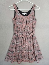 Peacock Print Dress Small Belted Sundress Sleeveless Forever 21 Party 