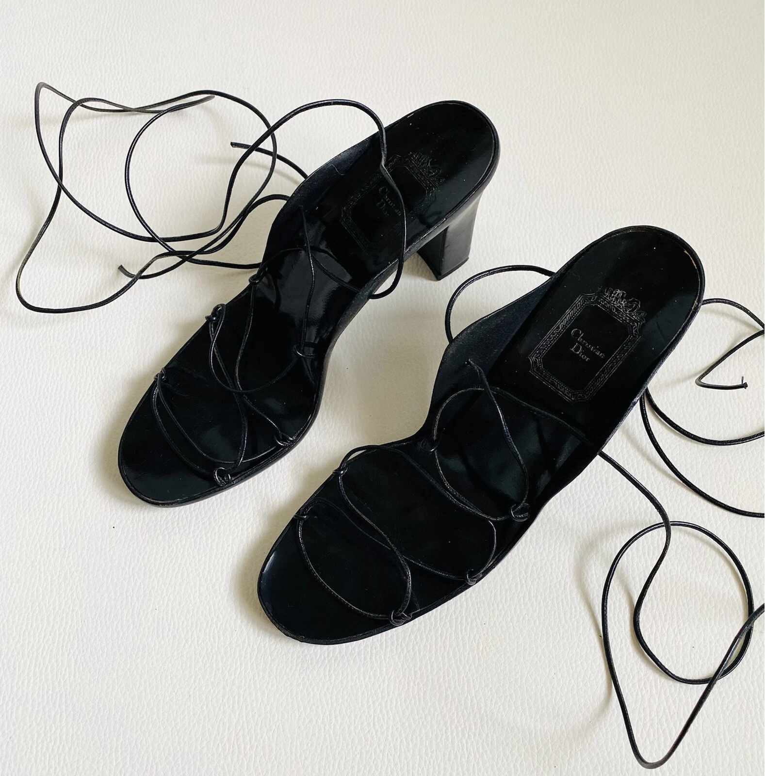 Sandales à bride cheville CHRISTIAN DIOR par John GALLIANO   P. 38 Vintage 2000