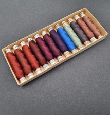 12 Rollen Gütermann Ideal Nähseide 100% Seide in Bunter Mischung 38