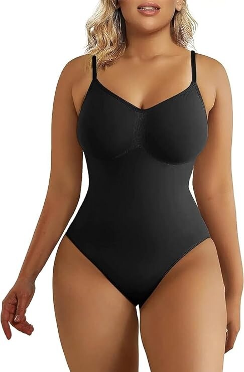 Women's Tummy Control Seamless Sculpting Thong Bodysuit Shapewear-image