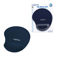 LogiLink ID0027B Mauspad mit Silikon Gel Handauflage blau