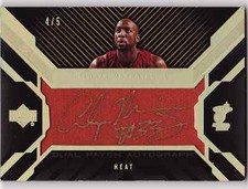 2007-08 UD Black ALONZO MOURNING DAVID ROBINSON Dual Auto Patch Gold Card #d 5