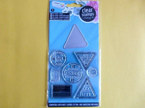 Motivstempel Clearstempel Post & Schneideschablone Kartengestaltung ca10x10cm