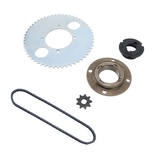 T8F Kit Pignone Catena Acciaio 116 Link Catena Trasmissione Con Ruota Libera Sdentata LJ - Foto 13 di 22