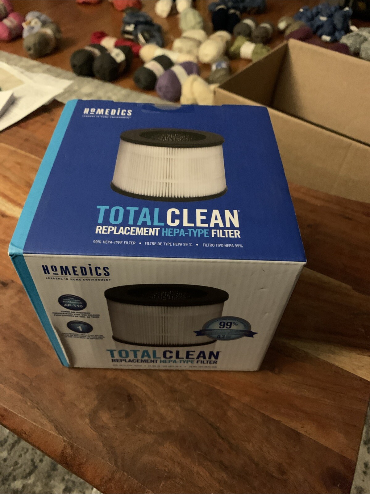 HOMEDICS~TotalClean Replacement 99% HEPA-TYPE FILTER~AP-T10 ~ New In Box