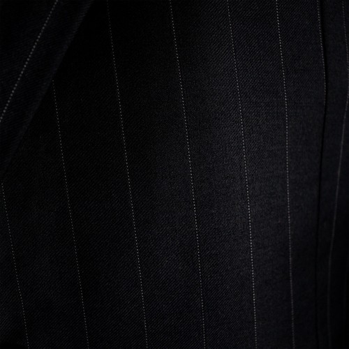 HICKEY FREEMAN Black White Striped 2 Buttons Men Suit Size 40L Pants 34"W x 33"L - Picture 2 of 20