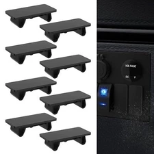 Rocker Switch Cover Black Standard Marine Rocker Siwtch Panel Blank Filler 8Pcs