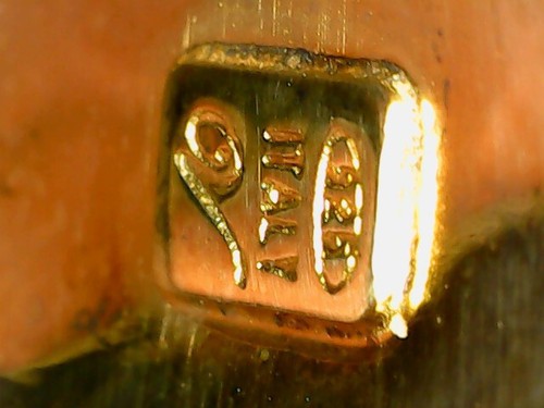VERONESE 18ct Gold Vermeil over 925 Sterling Silver Hammered Wave Cuff Bracelet - Picture 6 of 6