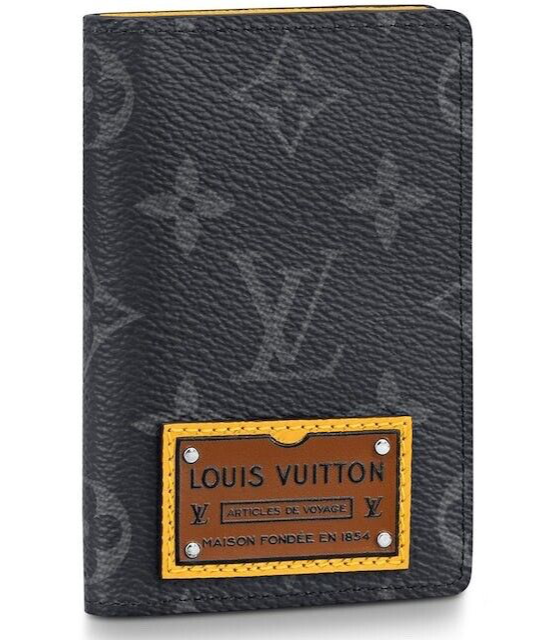 Louis Vuitton Monogram Eclipse Gaston Label Savan Yellow Pocket