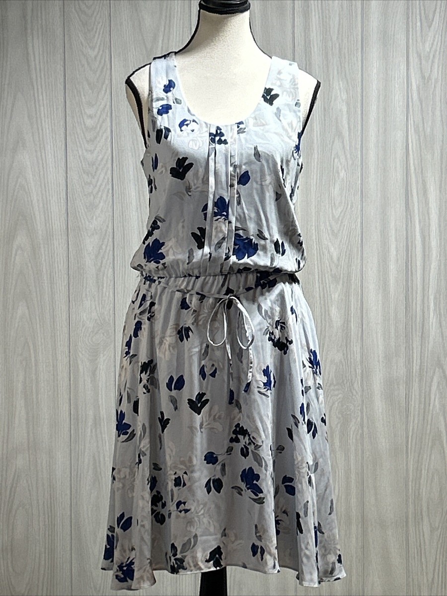 Banana Republic Sleeveless Light Blue Floral Dress Size Small