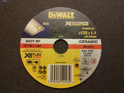 DeWalt DT99582 XR ExtremeRuntime 125mm ø  FlexVOLT Metall-Trennscheibe DCG414