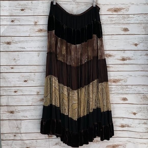 BCBG MazAzria NWT Maxi Skirt size Large Flowy Festival boho BCBG MazAzria NWT Maxi Skirt size Large Flowy Festival boho
