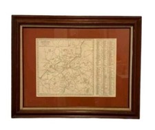 Antique Map of Concord, Mass. Framed and Matted, Historic New England Towns