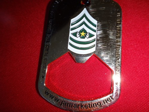 US Army COMMAND SERGEANT MAJOR E-9 SMA 2010 NOM CONF Keychain Bottle Opener - Picture 2 of 5