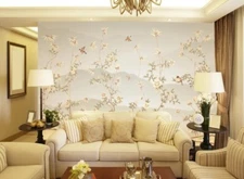 3D Flowers Birds ZHUA13618 Wallpaper Wall Murals Removable Self-adhesive Ann 24