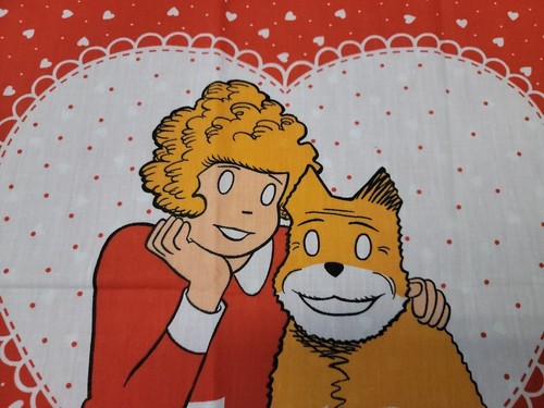 Annie Pillow Kit 15x16 comic Annie with Sandy FABRIC PANEL 1982 - Picture 2 of 6