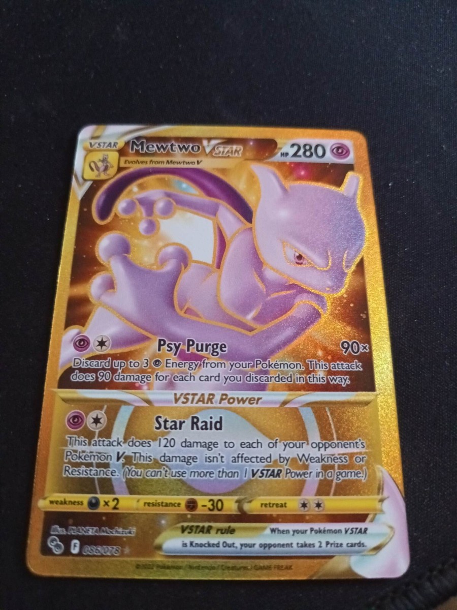 pokemon go mewtwo gold card [GOLD STAR] #103 English Holon Phantoms (You cant use more than 1 VSTAR Power in a game.) Weakness Darkness ×2 Resistance Fighting 2020 pokemon mewtwo gold rare