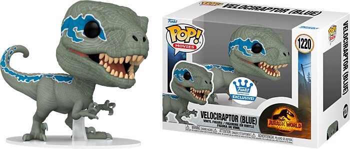 Velociraptor (Blue) Funko Pop Vinyl Jurassic World Dominion #1220 **Damaged**