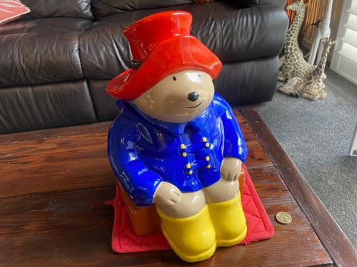 Vintage Paddington Bear Cookies Ceramic Jar 1997 EXC