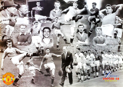 Manchester United 1958 REMEMBERED Busby Babes 20x28 Football Soccer Wall POSTER