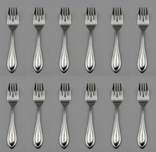 Oneida Stainless AMERICAN HARMONY Salad Forks - Set of Twelve New
