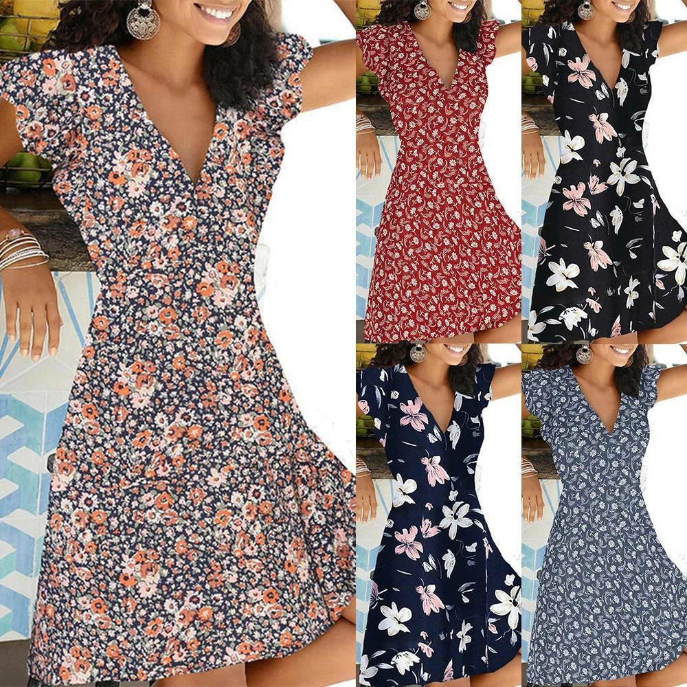 Ladies summer hotsell skater dresses