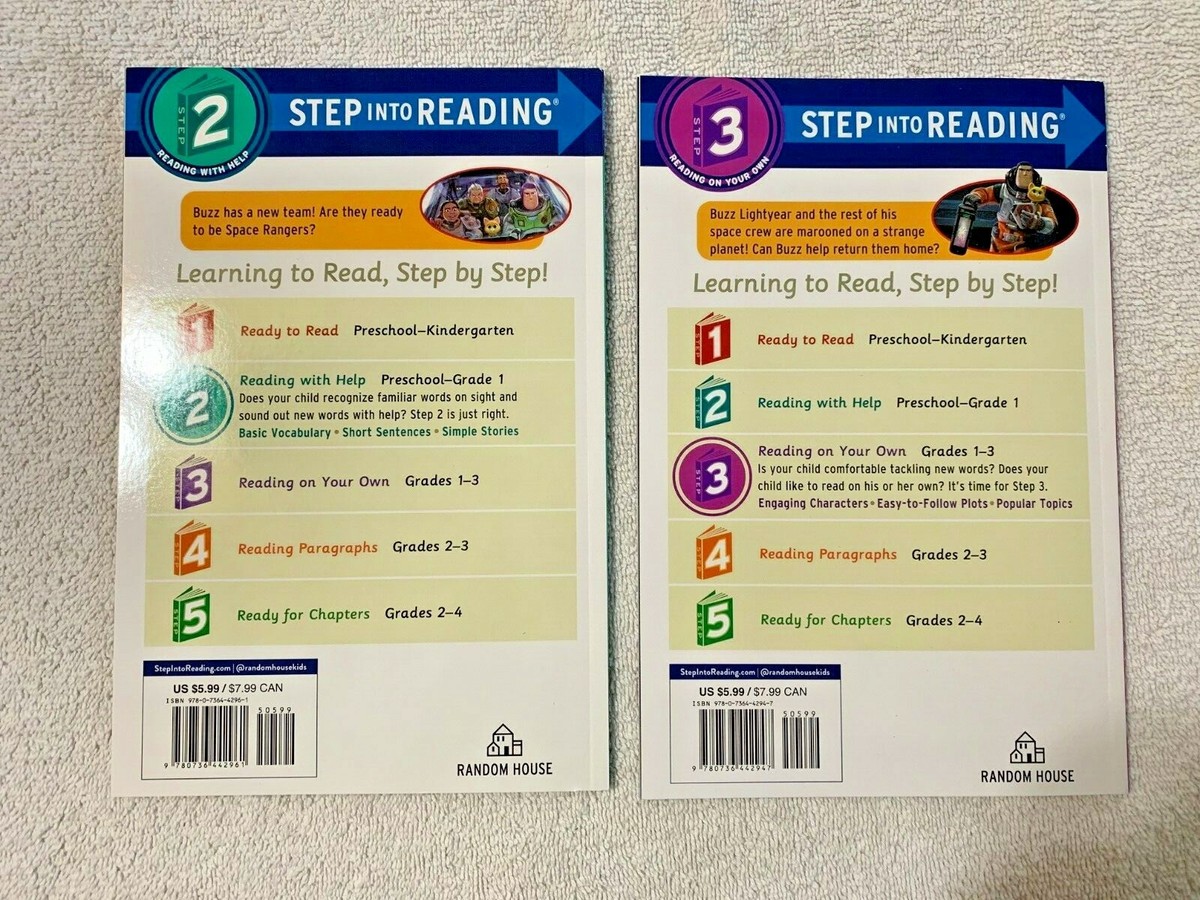 ✓ 2 LIGHTYEAR Step into Reading Books Step 2 & 3 Mission Teamwork
