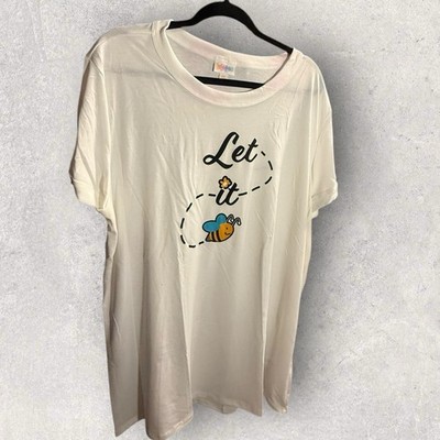 LuLaRoe Iris Size 3XL Solid White  Let It Bee..  NWT HTF unicorn