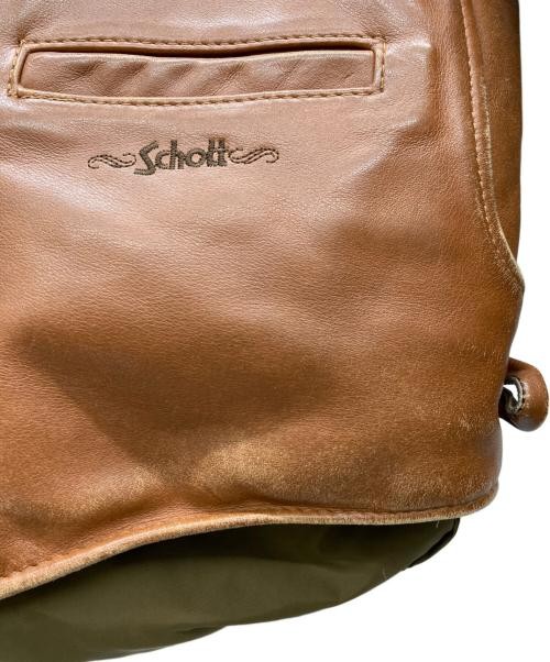 Schott leather vest down jacket Men - image 11