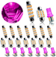 Ntnev 24pcs Led Interior Replacement Bulbs Car Lights Dome Pink