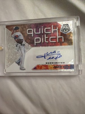 2021 Panini Mosaic - Quick Pitch Autographs Juan Soto #QPA-JU (AU)