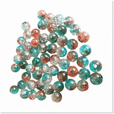 200 Pieces of Round Crackle Glass Beads