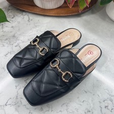 Blondo Sharon Waterproof Mules Black Quilted Size 8.5