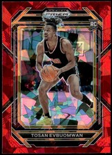 2023 Panini Prizm Draft Picks #11 Tosan Evbuomwan Red Ice Rookie E1