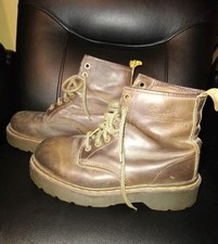 Made In England Doc Marten 1460 Boots Men Size 9 UK 10 US Crazy Horse Brown