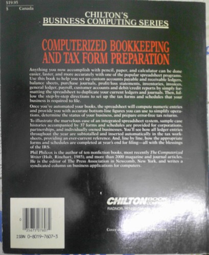Computerized bookkeeping and tax form preparation, by Phil Philcox 1985 - Afbeelding 3 van 3