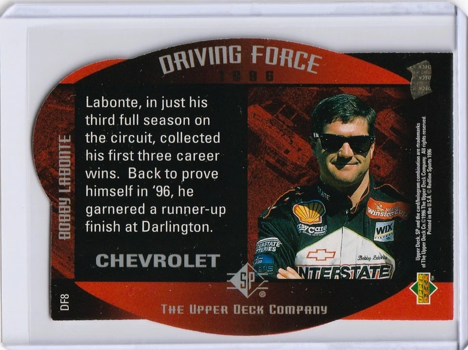 1996 SP Driving Force Bobby Labonte #DF8 HOF - Image 2 of 2