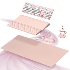Keyboard Stand Wrist Rest Pad and Ergonomic Mouse Pad Set with Large Mousepad...