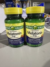 2PK-Spring Valley Melatonin Sleep Fast-Dissolve Tablets, Strawberry,5 mg,120 Ct